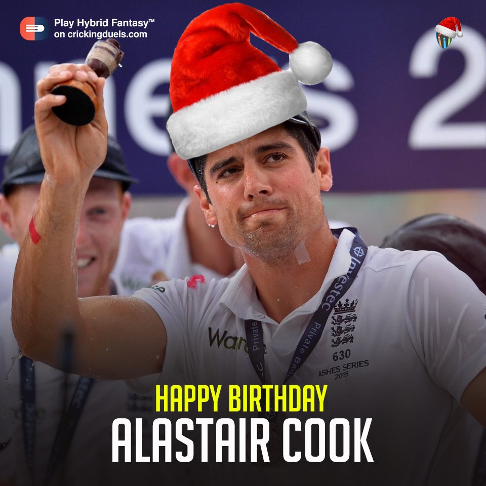 Happiness is, to celebrate Christmas with your birthday. Happy birthday, Alastair Cook. 