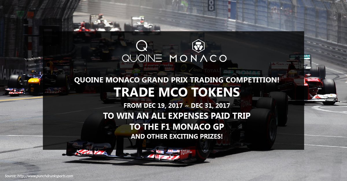 Crypto traders! Twitter contest? RT/follow for a chance win 50 $MCO tokens!
 
For Xmas on QRYPTOS.com &amp; QUOINEX.com we've been giving away prizes like iPhone X, Ledger Nano and now...
 
A TRIP TO THE MONACO GP!
 
#QUOINEMonacoF1GP
bit.ly/2Da4lsx