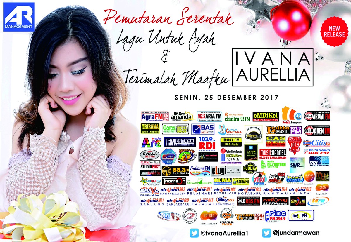 Pemutaran Serentak Single  IVANA AURELLIA - LAGU UNTUK AYAH &amp; TERIMALAH MAAFKU <a href="/IvanaAurellia1/">Ivana Aurellia</a> <a href="/jundarmawan/">JUN DARMAWAN</a> #IVANALAGUUNTUKAYAH #IVANATERIMALAHMAAFKU