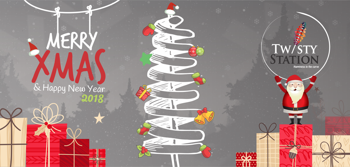 twistystation's tweet photo. #Christmas is sharing of love, happiness, help needy's &amp; celebrating #festive holidays with your loved ones :) #TwistyStation wishes you all #MerryChristmas &amp; #HappyNewYear!!!

#HappinessInTheCurve #SantaClaus #Welcome2018 #Festival #Celebrations #ChristmasCarols https://t.co/umFyFyqjw6