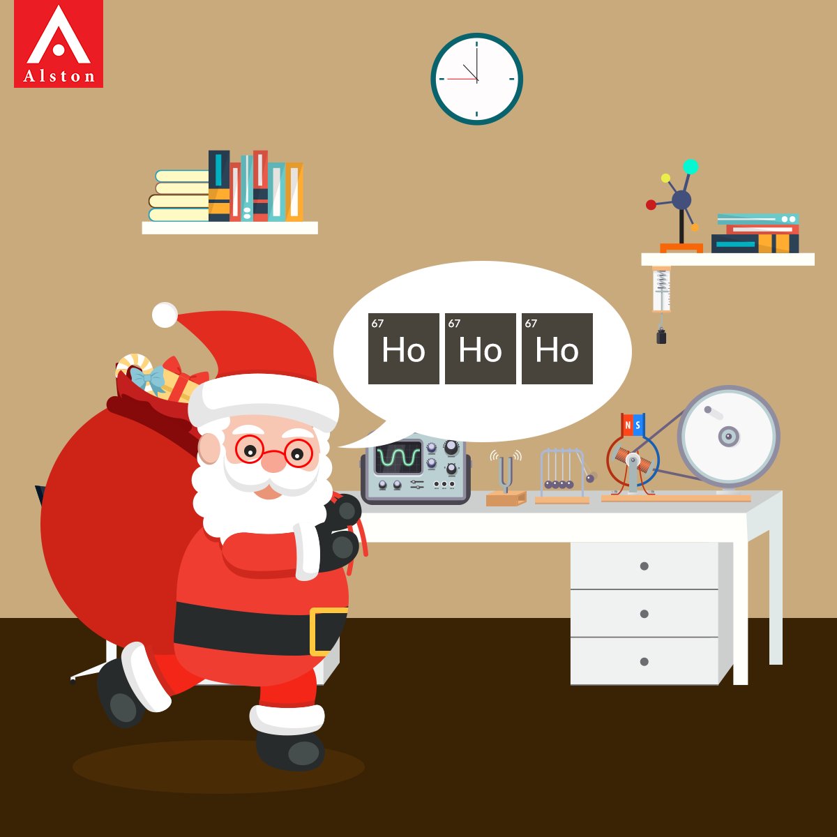 Santa says Holmium-Holmium-Holmium, #MerryChristmas everyone!