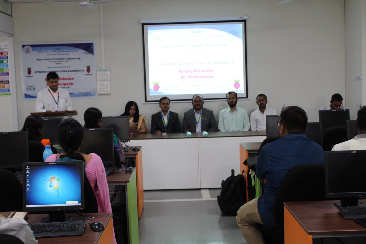 mitu_group's tweet photo. Photo Feature : Three Days FDP on "IOT Design using Raspberry Pi"
Venue: Department of Computer Engineering, SNJB's KBJ COE, Chandwad, Dist. Nashik. #iot #python #opensource #snjb #nashik #technology https://t.co/Wqyzjc1QfD