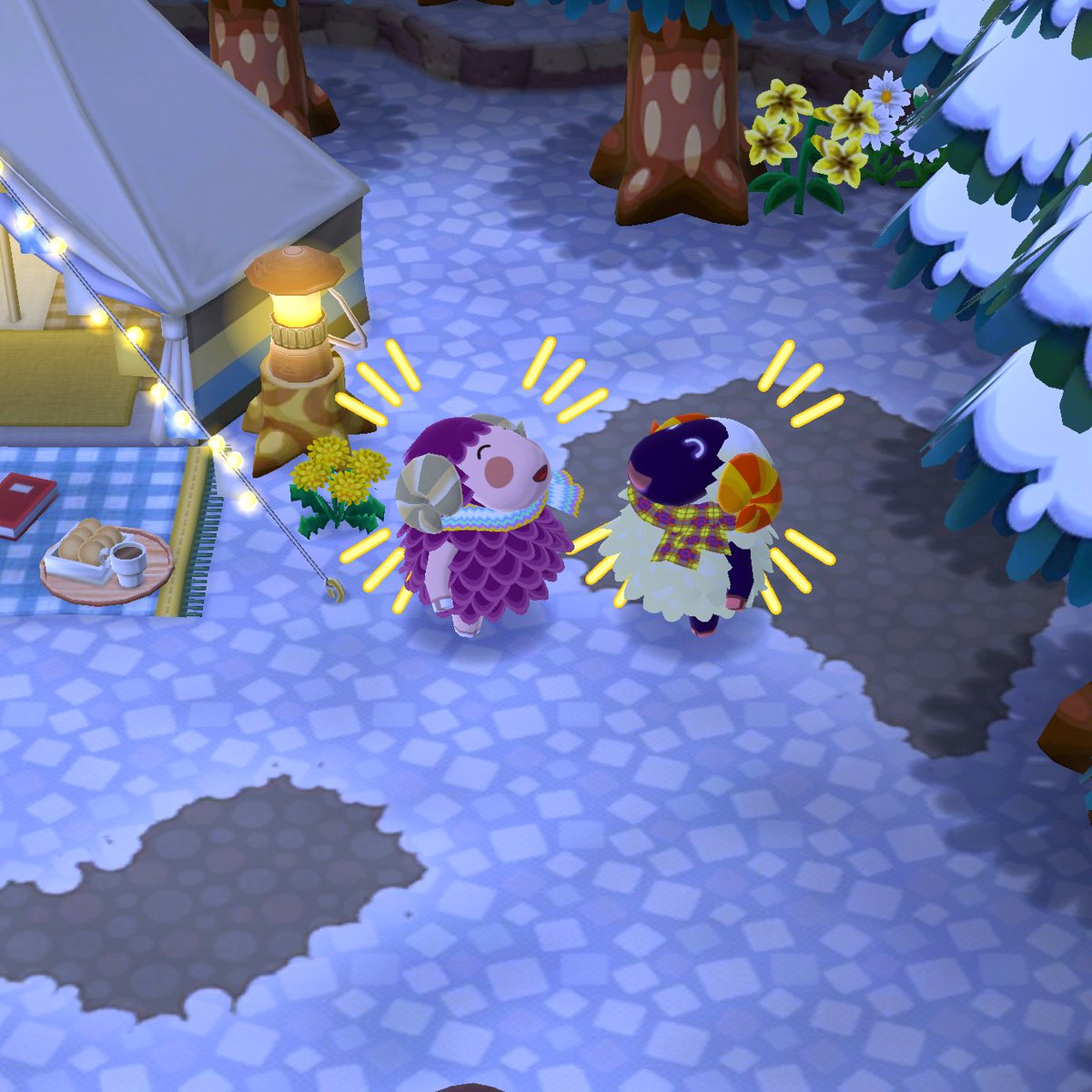 lovewoolies's tweet photo. #AnimalCrossing #PocketCamp #Sheep
Vesta &amp; Stella laughing it up at my campsite. https://t.co/IOJLf6JQot