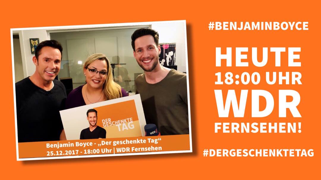 ffshowoffice's tweet photo. Benjamin Boyce - Heute im TV! 

#benjaminboyce #dergeschenktetag #wdr #ffshowoffice https://t.co/Op8Sy9ZucX