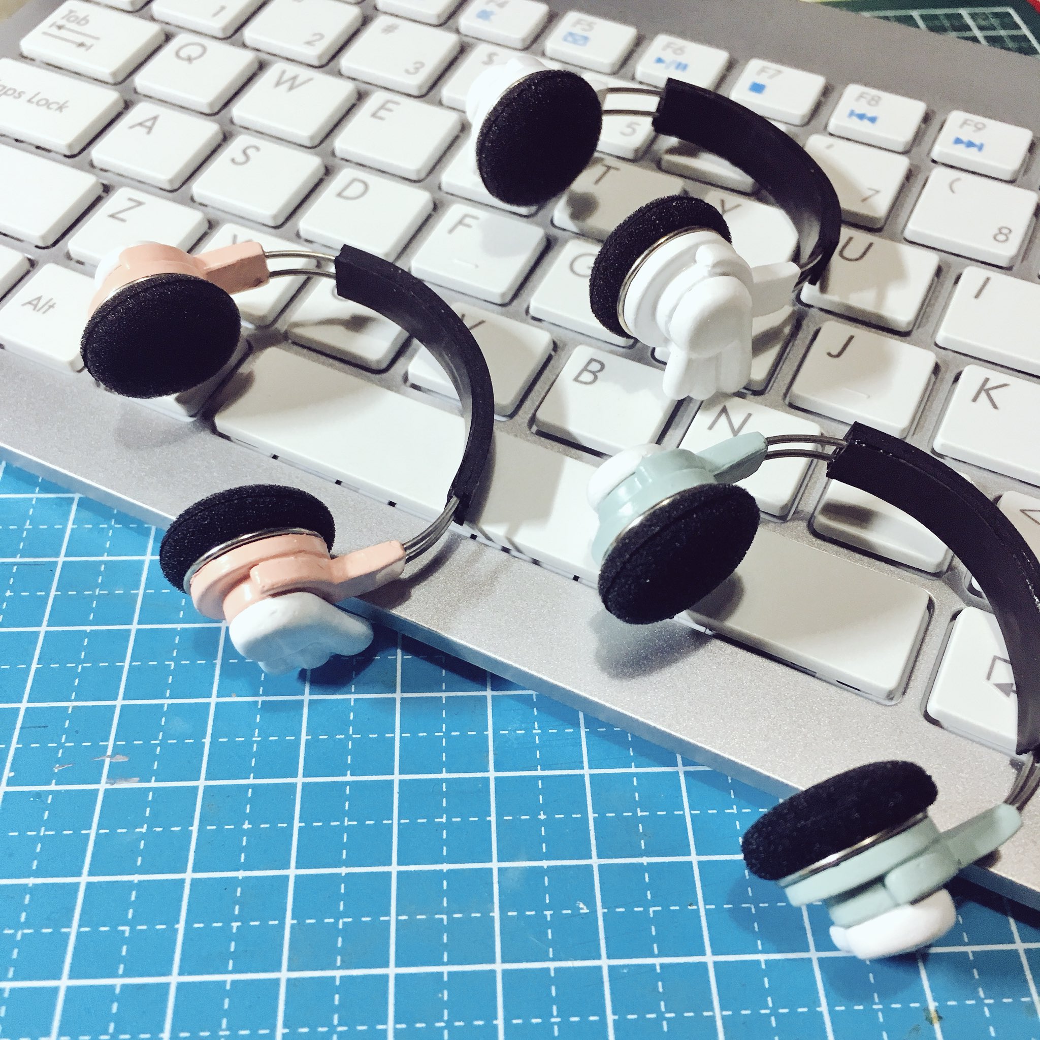 DD、MDD対応 1/3スケール ネコミミヘッドフォン（ブルー）pop-up apricot