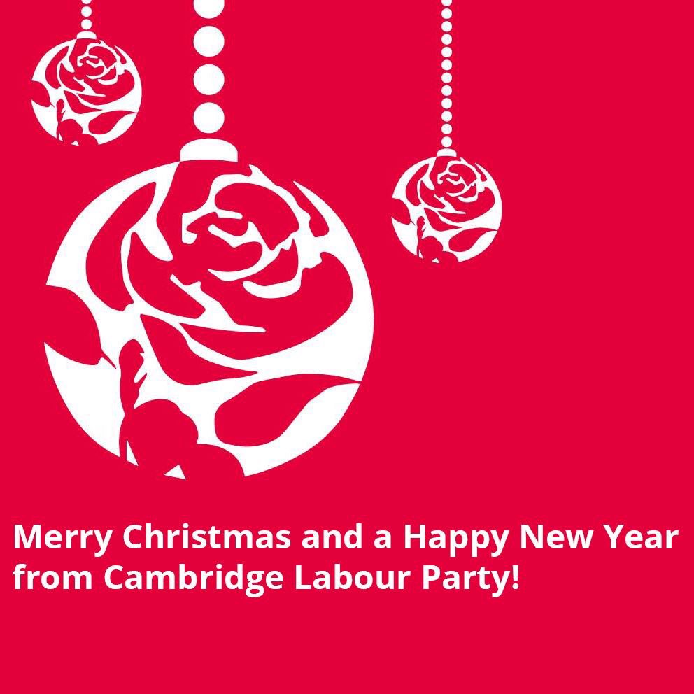 CambridgeLabour's tweet photo. Merry Christmas and a Happy New Year! #forthemerrynotthefew https://t.co/Ia4PsU0sjL