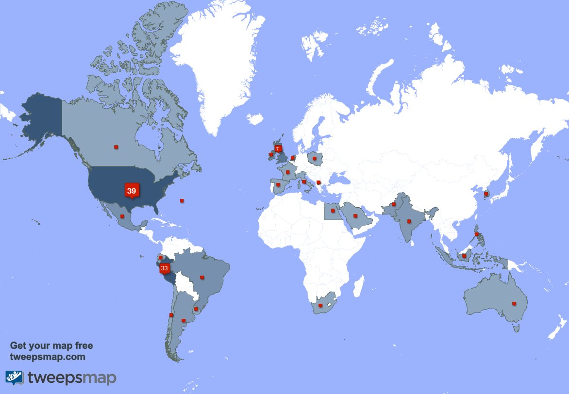 My followers live in USA (39%), Peru(33%)... Get your map: tweepsmap.com/!HijackedMemory