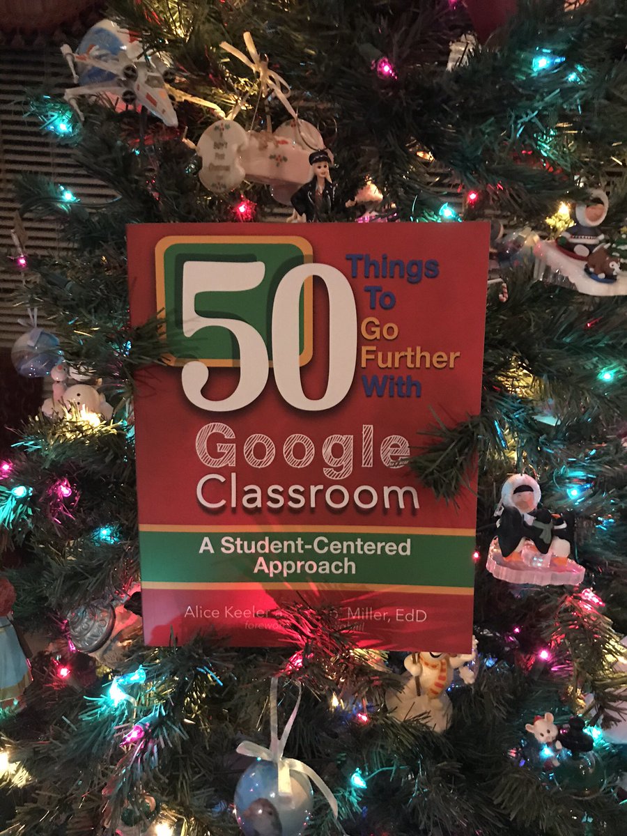 mcgough3rd's tweet photo. Check out what hanging out on my Xmas tree. It can usually be found by my computer.  #50thingstogofurtherwithgoogleclassroom @alicekeeler #tlap #tlapGIFT https://t.co/r1yXbv7SxL