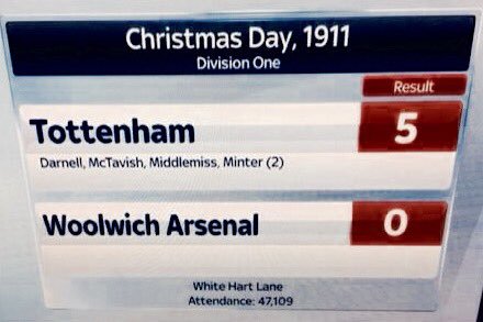thfcnostalgia's tweet image. OTD 1911 Christmas Day what a result. Tottenham 5 Woolwich Arsenal 0 #COYS #merryxmas