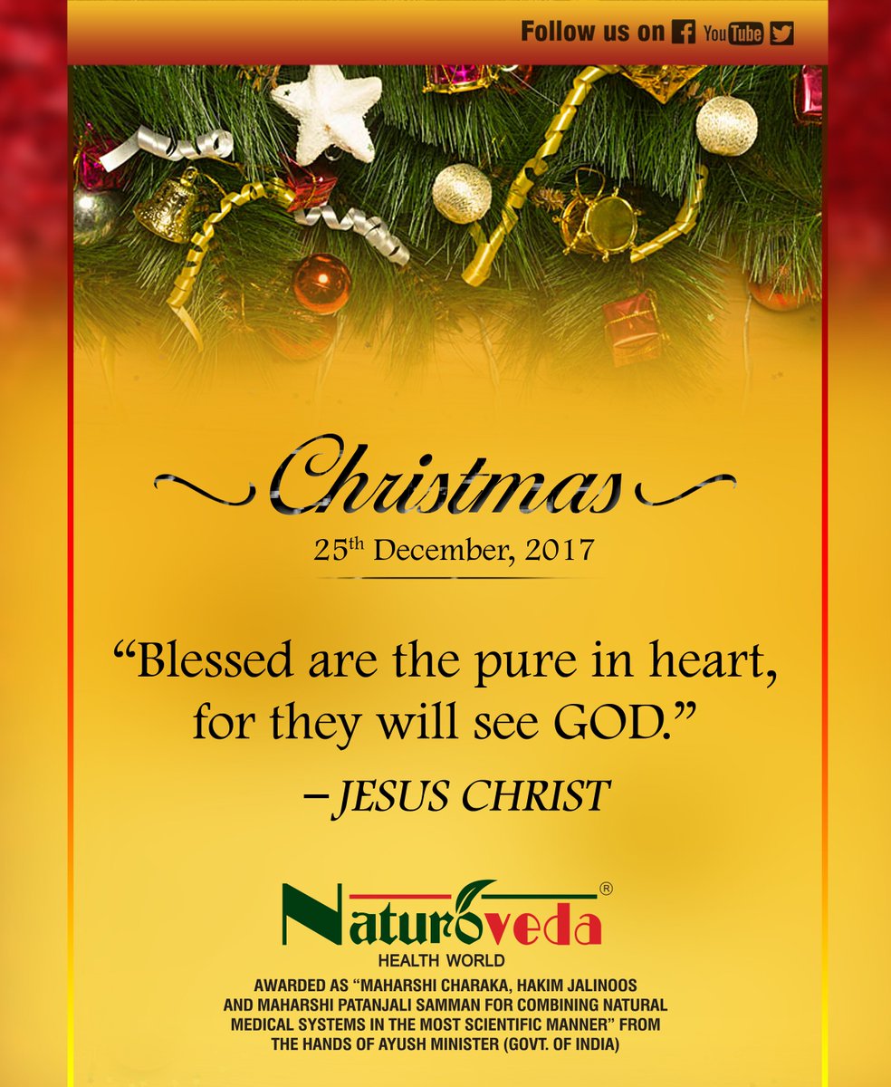 naturoveda's tweet photo. #Christmas #25thDecember2017
"Blessed are the pure in heart, for they will see GOD."
- #JESUSCHRIST
https://t.co/Jto67AwEqm https://t.co/l61dgLbsX6