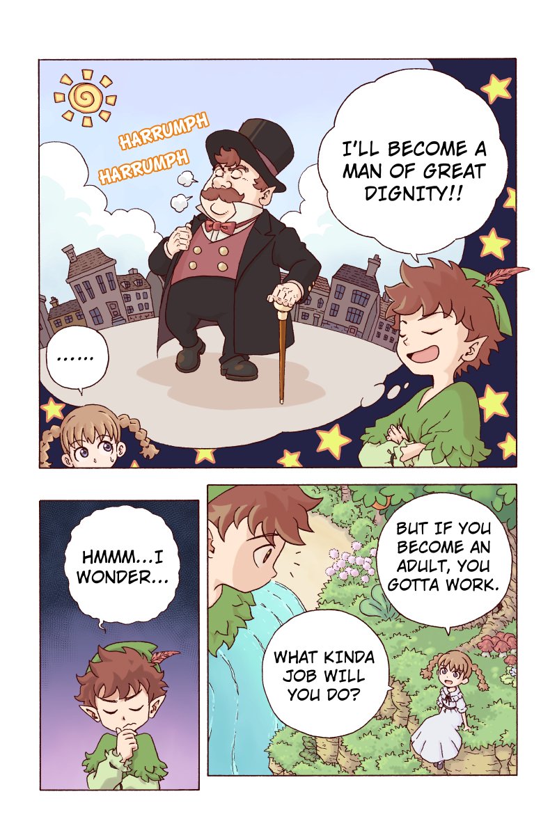 "When Peter Pan Grows Up" #manga #comic #webcomic #PeterPan 