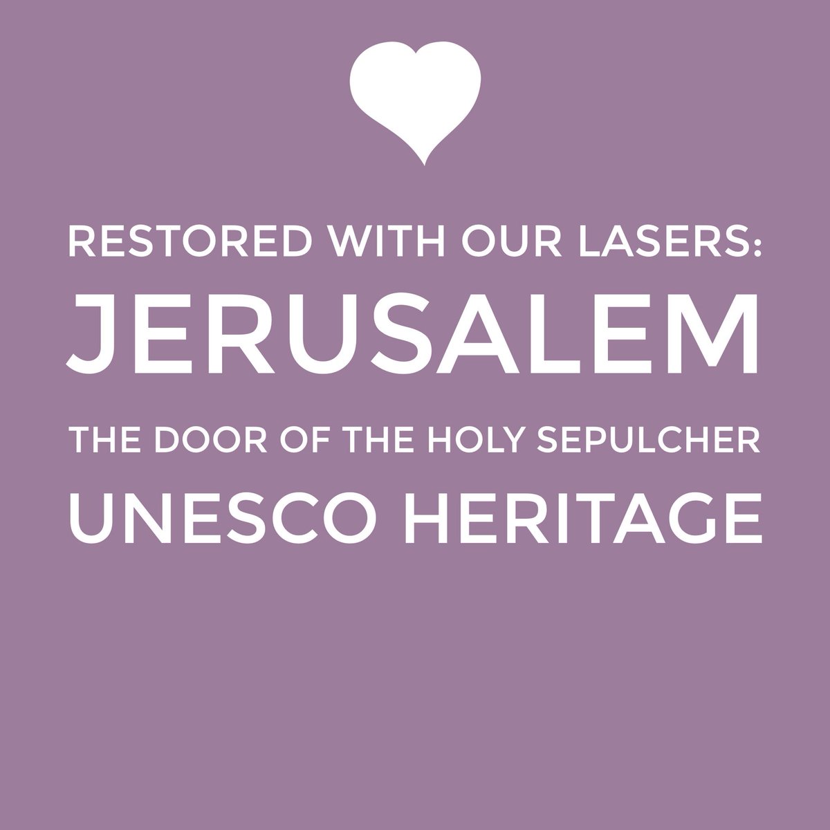 QuantaSpA's tweet photo. In this holy day for Christians, we couldn’t but remember that our lasers have also restored the door of the Holy Sepulcher in Jerusalem https://t.co/ZxJw9cwPKe