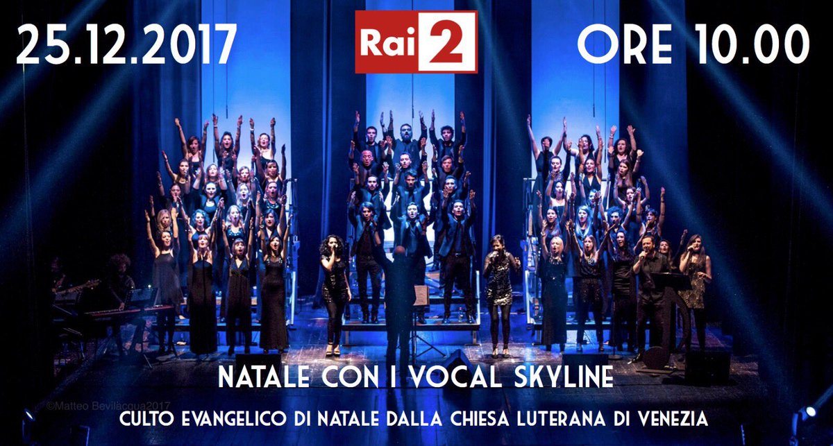 chiarazaniol's tweet photo. Finalmente...#BuonNatale2017 dai @VocalSkyline: tra poco su #Rai2 🎵 https://t.co/ZJ49AYM1Uw