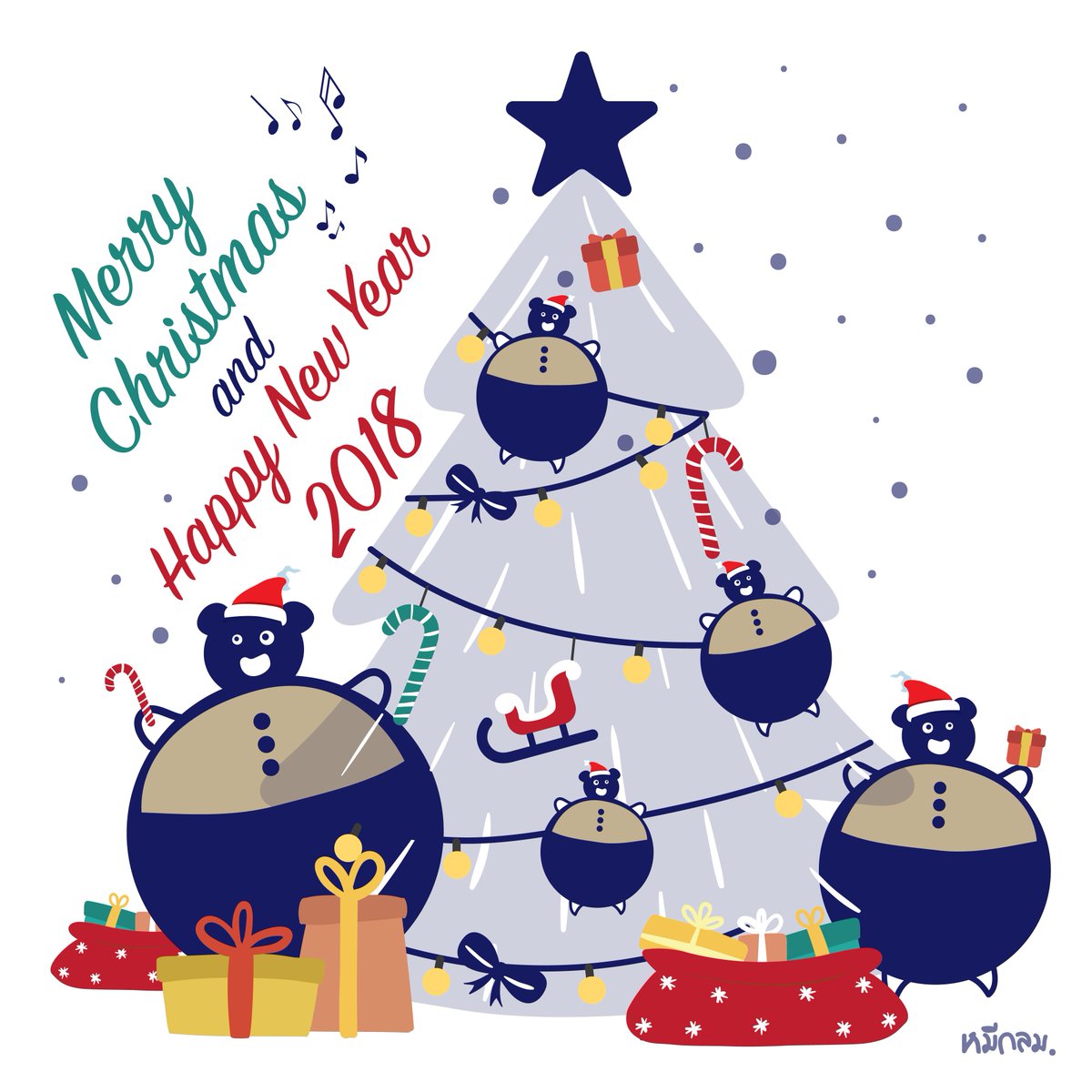 meeklomm's tweet photo. Wishing you and your family health, happiness, peace and prosperity 
this holiday season and in the coming New Year. 
May the magic of Christmas fill your heart all year long.

☃️❄️🎄✨

หมีกลม.

#หมีกลม #christmas https://t.co/RIMvpLlNux