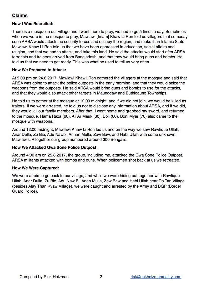 10 - INTERROGATIONS OF THE CAPTURED ARSA AFFILIATED PRISONERS - VERY REVEALING, VERY IMPORTANT - Batch 2 of 8 
THESE ARE THE PEOPLE WHO ATTACKED AND KILLED - IN THE EARLY MORNING DARKNESS OF AUGUST 25, 2017 #Rohingya #Rohingyas #RohingyaGenocide #RohingyaCrisis #MuslimMadness
