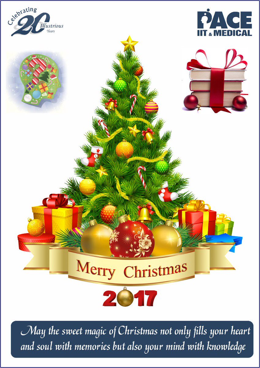 pace_medical's tweet photo. May the sweet magic of Christmas not only fills your heart and soul with memories but also your mind with knowledge. PACE IIT &amp; Medical wishes #MERRYCHRISTMAS to all of you.
#MerryChristmasEveryone #ChristmasWishes #Christmas2017 https://t.co/NTa7QyZul6