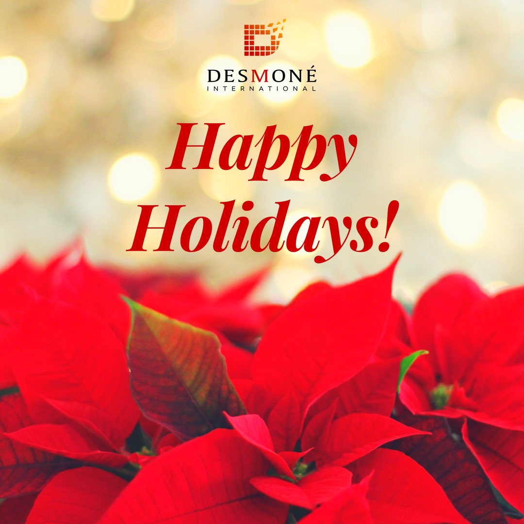Desmone_Intl's tweet photo. May this festive season bring joy, happiness and peace to you and yours!

#HappyHolidays from all of us at DesMoné International! https://t.co/oVpeRA9Bwb