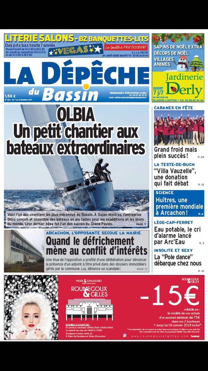 NavalOlbia's tweet photo. La une de la Depeche Du Bassin 😊 https://t.co/LpHHKVlbbq