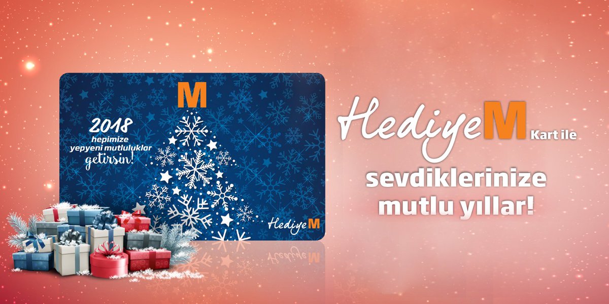 Sevdiklerinizi mutlu etmenin bir yolu daha var! Dilediğiniz miktarı yükleyebileceğiniz HediyeM kart ile onları sevindirin. bit.ly/2l9Z2lB
