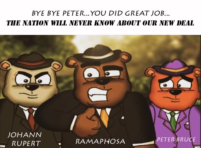 MasondoJoyce's tweet photo. @Bruceps A big #WMC farewell is awaiting you for your extra ordinary services to @JohannRupert &amp; #Ramaphosa , you bewildered the nation at cost of truth ....implicating #StateCapture #Corruption on #Guptas &amp; #Zuma without Evidence &amp; hiding #WMC behind your fake journalism.#jesus https://t.co/IY3ibBkJIp