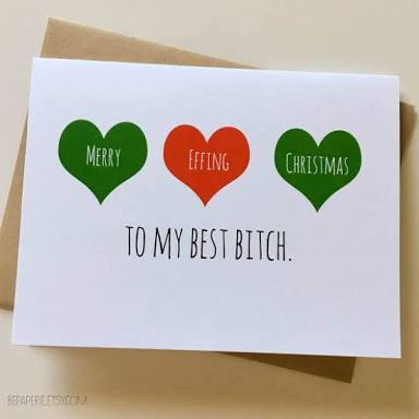 Leaves a card for @polvrity.

   Christmas Greetings

I'd walk through fire for you!
   Well bot fire because it's dangerous.
   But a super humid room. But nit toi humid, because my hair.