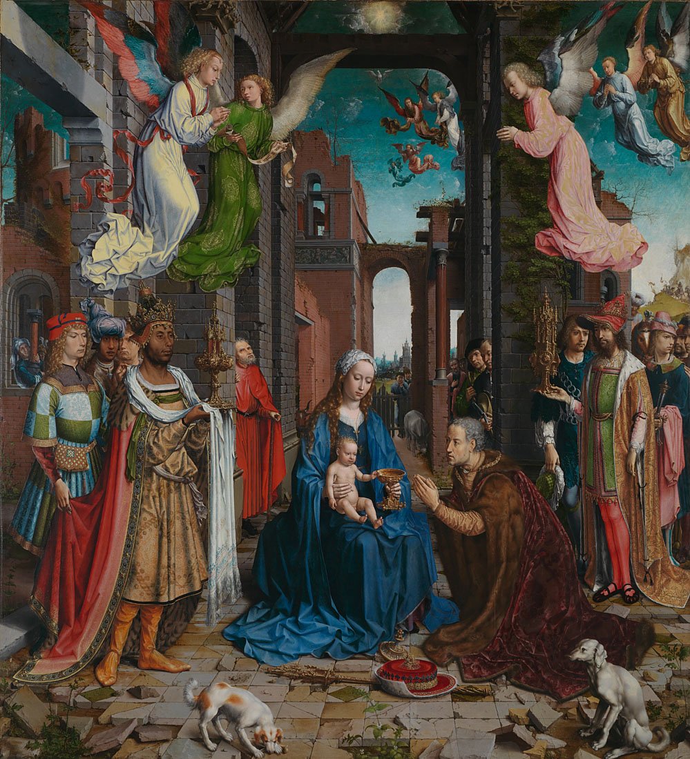 NationalGallery's tweet photo. Merry Christmas from all of us at the National Gallery! Here is Jan Gossaert's 'The Adoration of the Kings': https://t.co/neRXaAYuJy https://t.co/q9WeYkx0lj