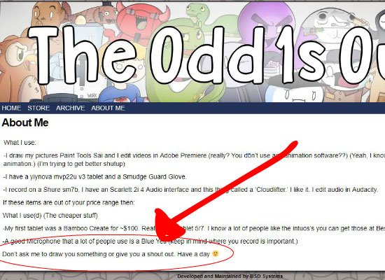 GattlinPea's tweet photo. @theodd1sout YOur website has the animators version of "dont @ me". Also i want to have a day... https://t.co/BNoihq32wV