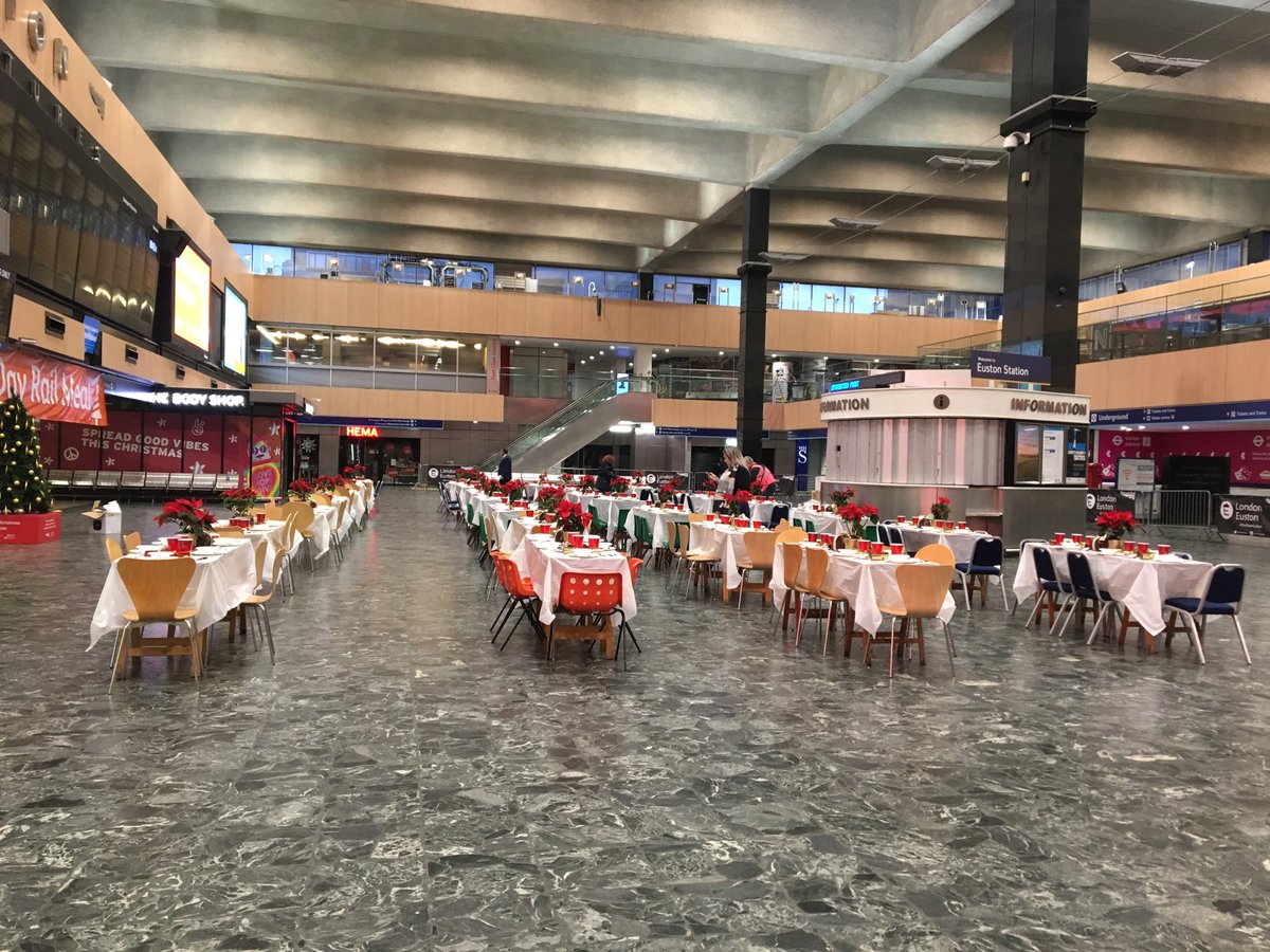 RSCollaboration's tweet photo. At Euston organising Christmas for the dear homeless - let’s hope other organisations take up this initiative next Christmas 🎄 #EustonChristmas https://t.co/FPLIXuOmGk