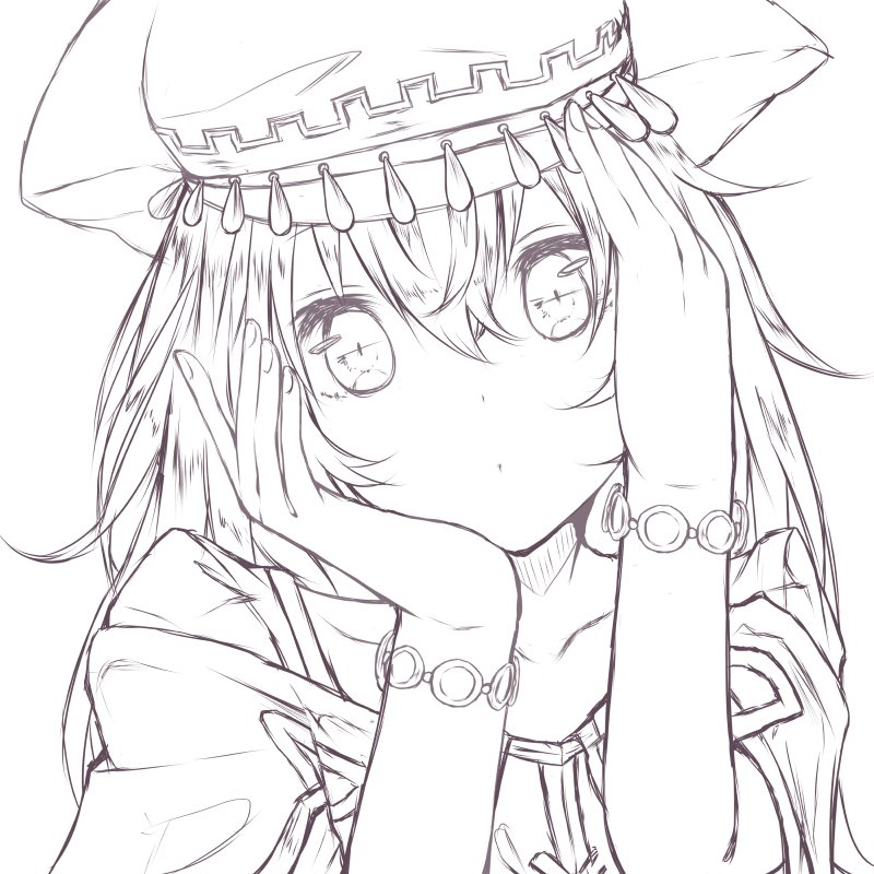 フィリアさんのアイコンの下描きです
(※着色前) 
