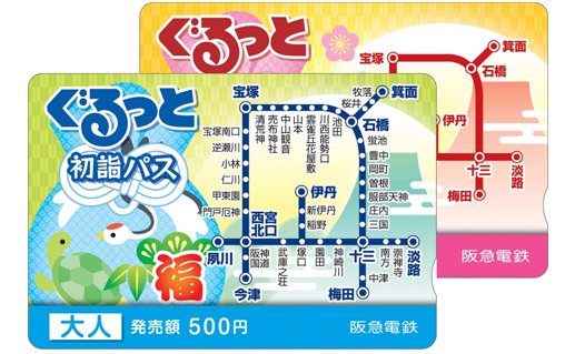 初詣乗車券のご案内】 「祈念品授与券」付きの初詣乗車券を、お出かけ