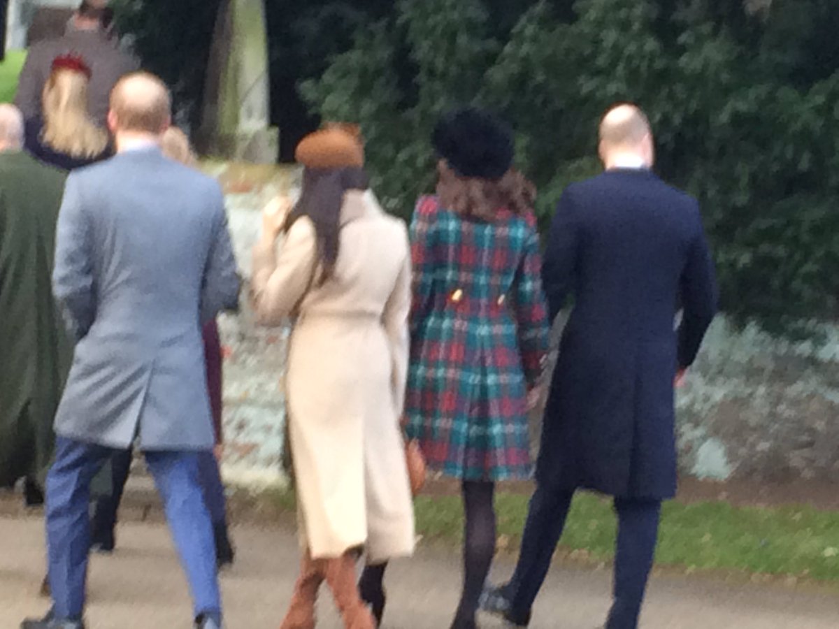 Meghan Markle arrives at church with royal family Lipstick Alley