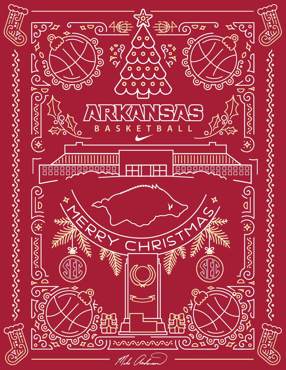Coach Mike Anderson on Twitter "From our family to yours Merry Christmas ðŸŽðŸŽ„ WeHogs… "