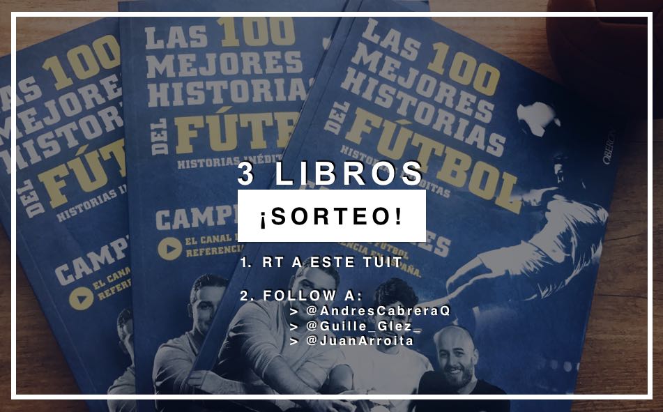 campeones's tweet photo. ¡SORTEO DE NAVIDAD!

Regalamos tres ejemplares de nuestro libro. Para conseguirlos:

1- Da RT a este tuit.
2- Sigue a: @AndresCabreraQ, @Guille_Glez_ y @JuanArroita.

Ganador: 6 de enero. https://t.co/w4KRbPZ96i