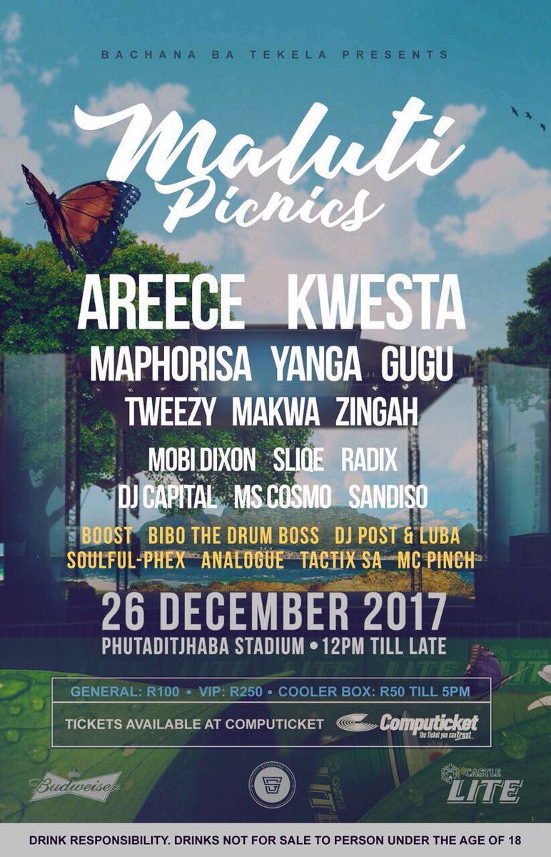 KwestaDaKAR's tweet photo. Phuthaditjhaba Stadium on Boxing Day 26 December!✊🏾@Computicket #JustBuyATicketBroer #MalutiPicnics https://t.co/YyhOBDGx1z https://t.co/fX9sAqDsEj