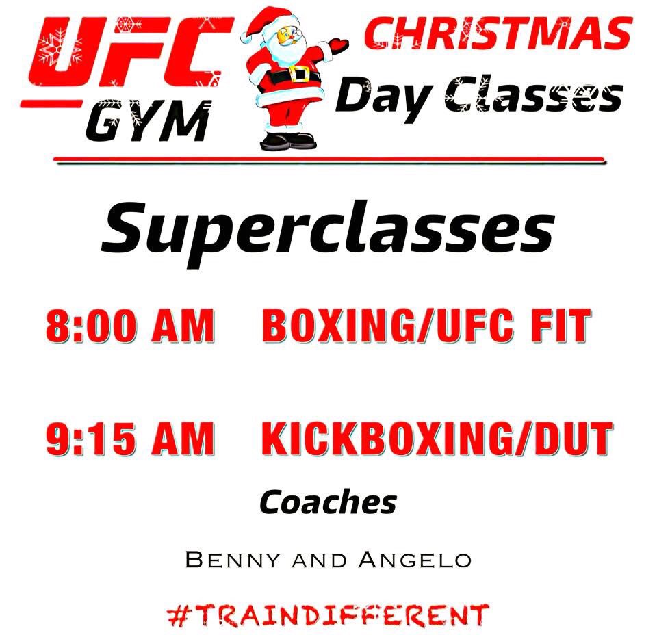 UFCGYMLOMBARD's tweet photo. 🎅🏻Free Christmas Day Classes Today🎅🏻 https://t.co/QFO7yzExCr