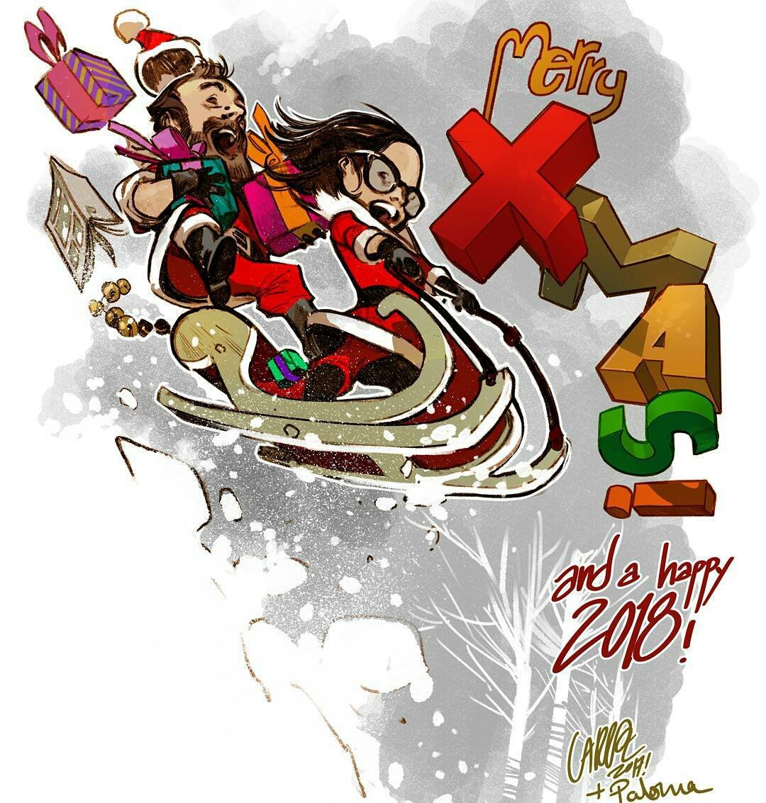 ComicsMarvelES's tweet photo. ¡¡Feliz Navidad desde #ComicsMarvelES!!!
Dibujos de @skottieyoung y @PepeLarraz https://t.co/j2YvV4VyEb