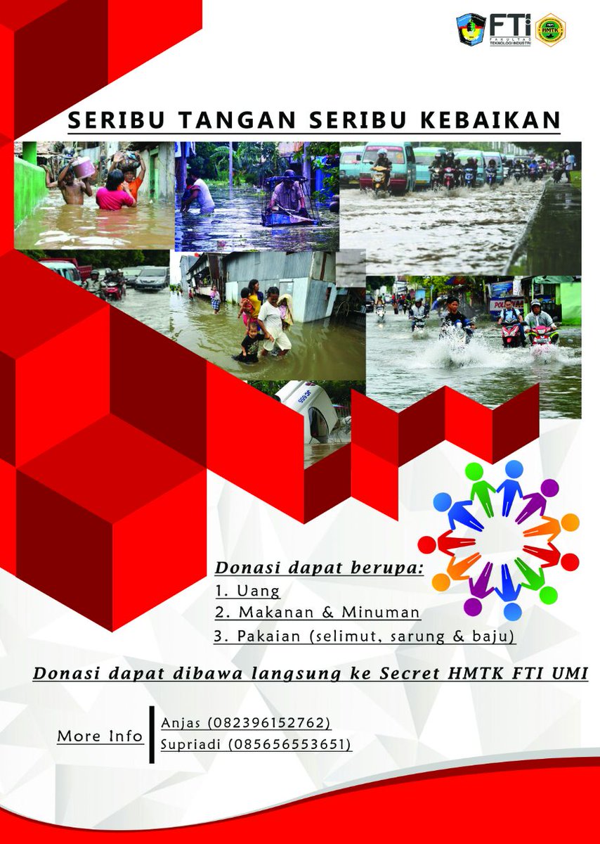 1000 TANGAN , 1000 KEBAIKAN. Ayo bantu saudara-saudara kita yang membutuhkan