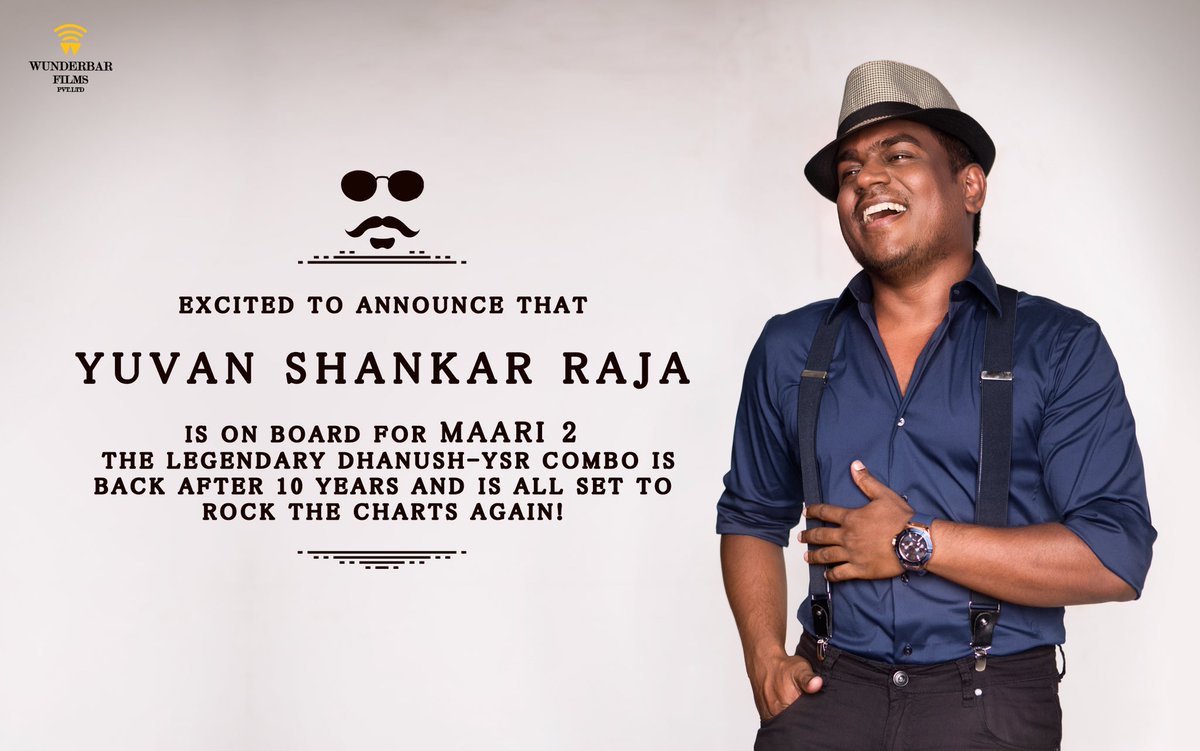 Nareshsoo's tweet photo. As earlier rumored @thisisysr it is, for #Maari2... Resumes his famed combo with @dhanushkraja.. @directormbalaji 👍 #Dhanush_Yuvan @TrollMaarioffl @Madurai_TNDFC https://t.co/eHTkvNN4z9