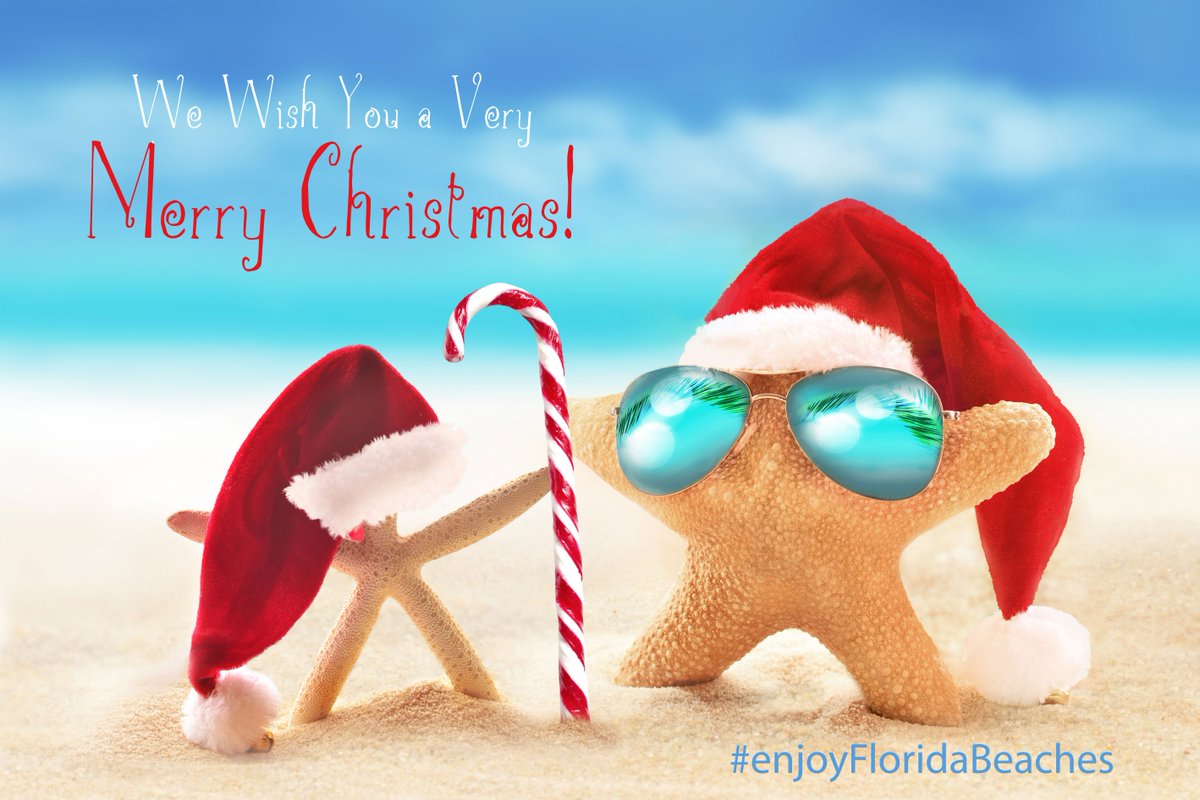 Merry Christmas from your favorite beach in sunny Florida! We wish you a  wonderful time with your family and friends and look forward to seeing you  again soon! #enjoyFloridaBeaches, image size:1200x800