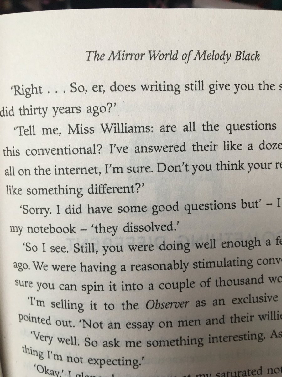 PicklePegg's tweet photo. @HodderBooks Purchased a copy of The Mirror World of Melody Black from @TheWorks in Newark and it appears to be missing Chapter 2. It jumps from page 10 to page 27. https://t.co/HRPcfleUDs