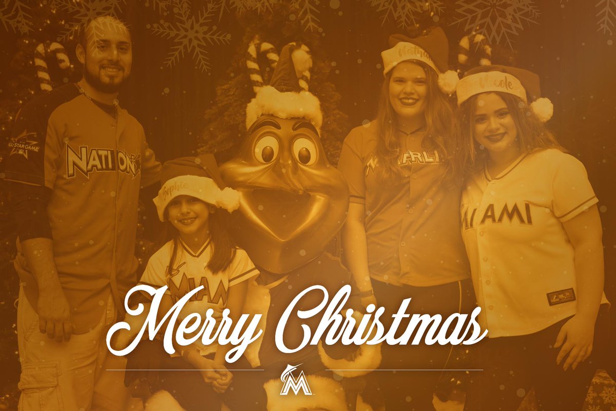 Marlins's tweet photo. Wishing you and yours a very #MerryChristmas! 🎄 https://t.co/XwE72YKhfQ