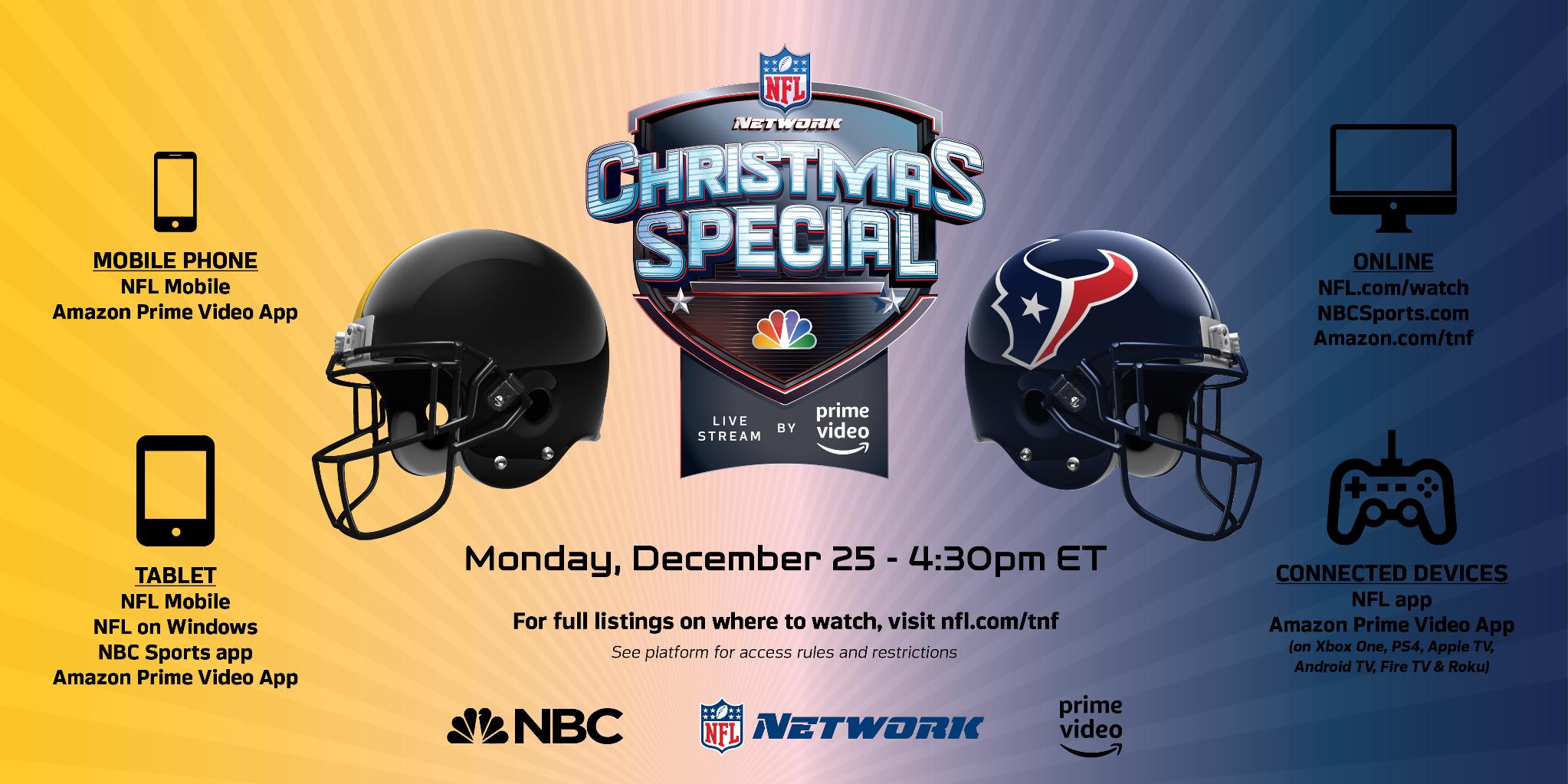 basketball bypass det samme NFL Network on Twitter: "Merry Football! With many ways to watch! 💻 + 📱 +  📺 = 🏈🏈🏈🏈 Don't miss #PITvsHOU today at 4:30pm ET!  https://t.co/wz7fdM3NXC" / Twitter