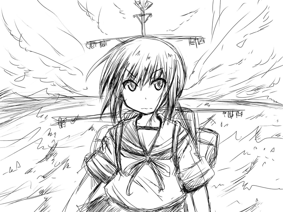 なんとなくまじめっぽい吹雪 
#艦これ #吹雪
#MediBang 