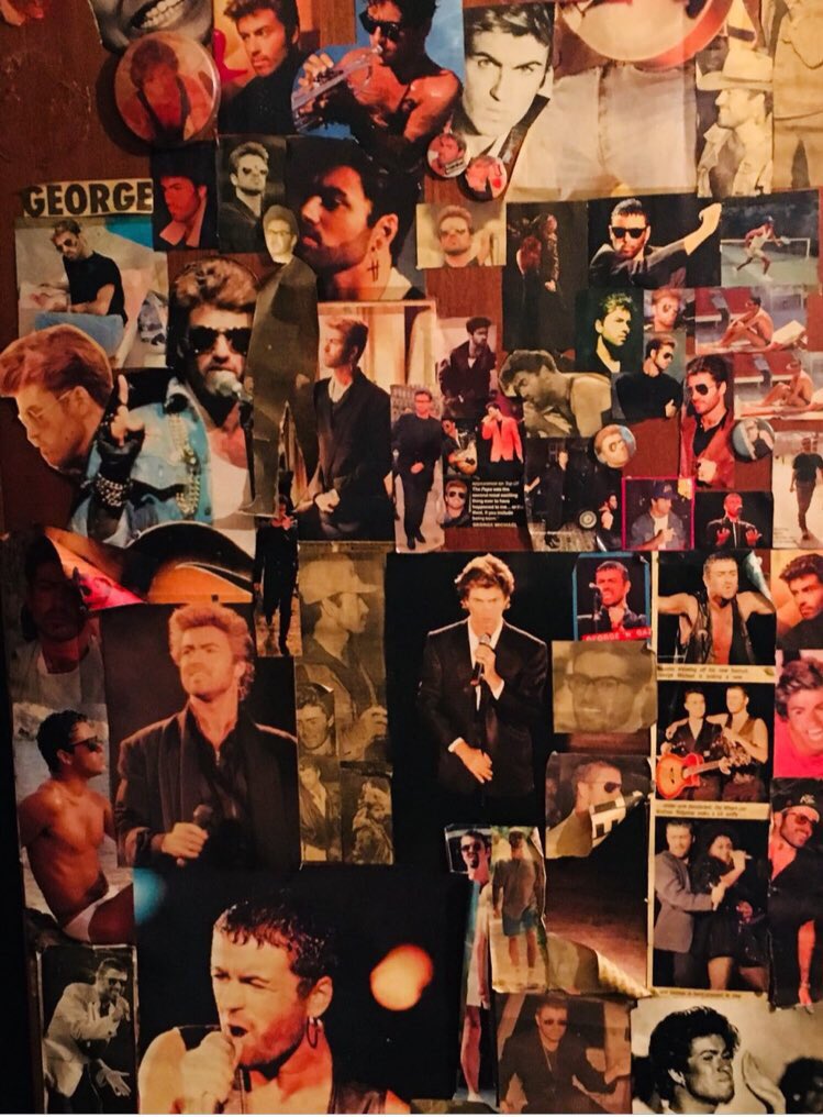 jenjenfitz's tweet photo. In the room just now that I plastered all your photos on when I was about 15. #legendliveson ❤️GM #alwaysinmyheartandmind. #celebratinghislife X @GeorgeMichael https://t.co/dymsnyFUSm