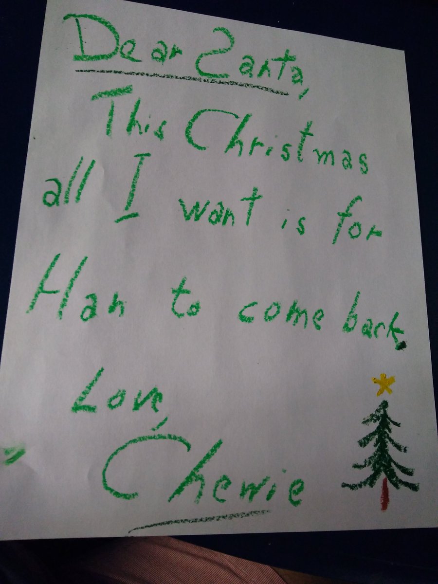 I can't wait for my Christmas present to arrive this year!
Santa delivers to Wookiees too, right?