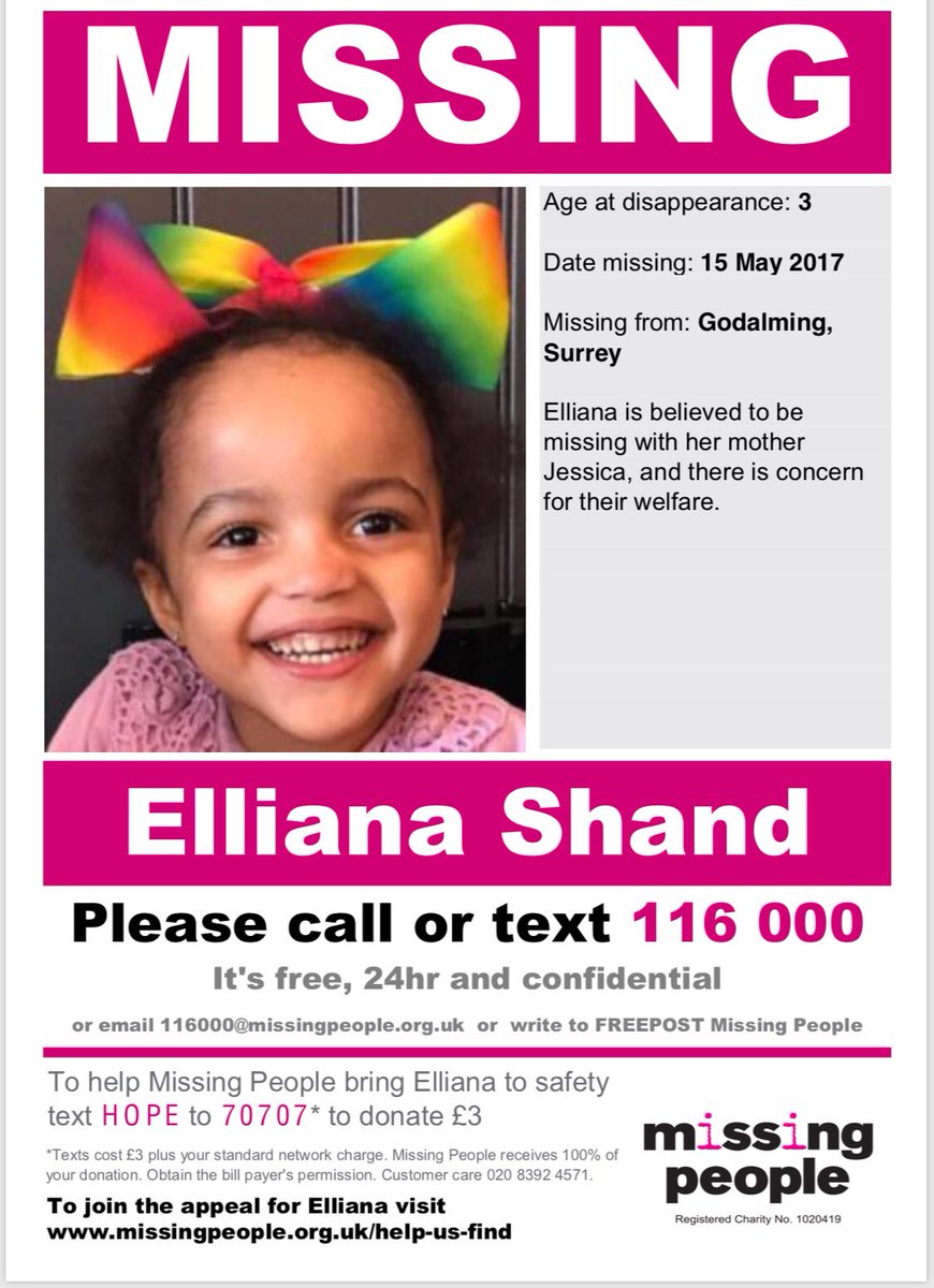 #EllianaShand 

#Missing #MissingPeople #MissingPerson #Spain