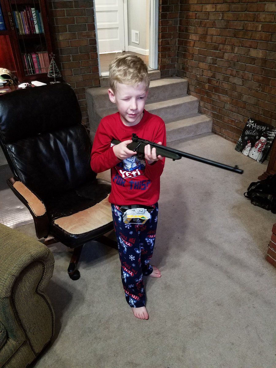 _AdamWilson_'s tweet photo. Bradley got his first gun this morning! #savagerascal #YoullShootYourEyeOut https://t.co/rOWblEln8p