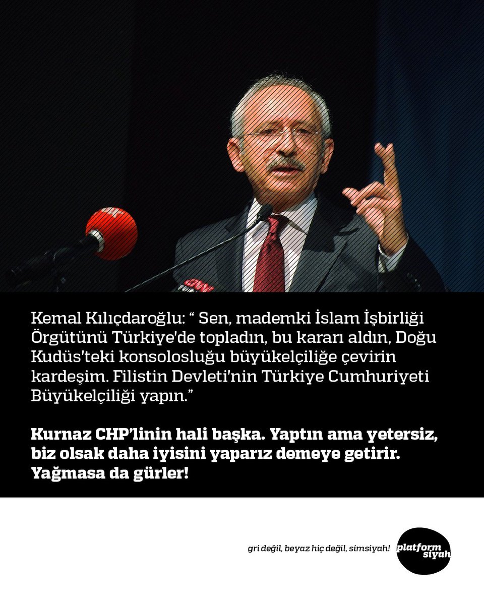 Kurnaz #CHP’linin hali başkadır. Yağmasa da gürler!
