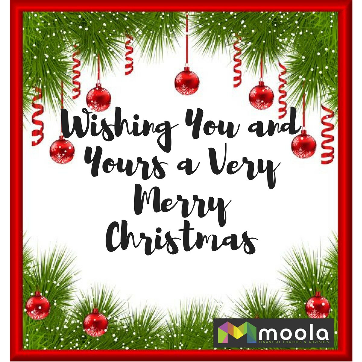 moola_financial's tweet photo. Merry Christmas for all of us at Moola Financial Coaches &amp; Advisors! #BeGreatWithMoola #HoHoHo #MerryChristmas https://t.co/g6zpDZGc3S