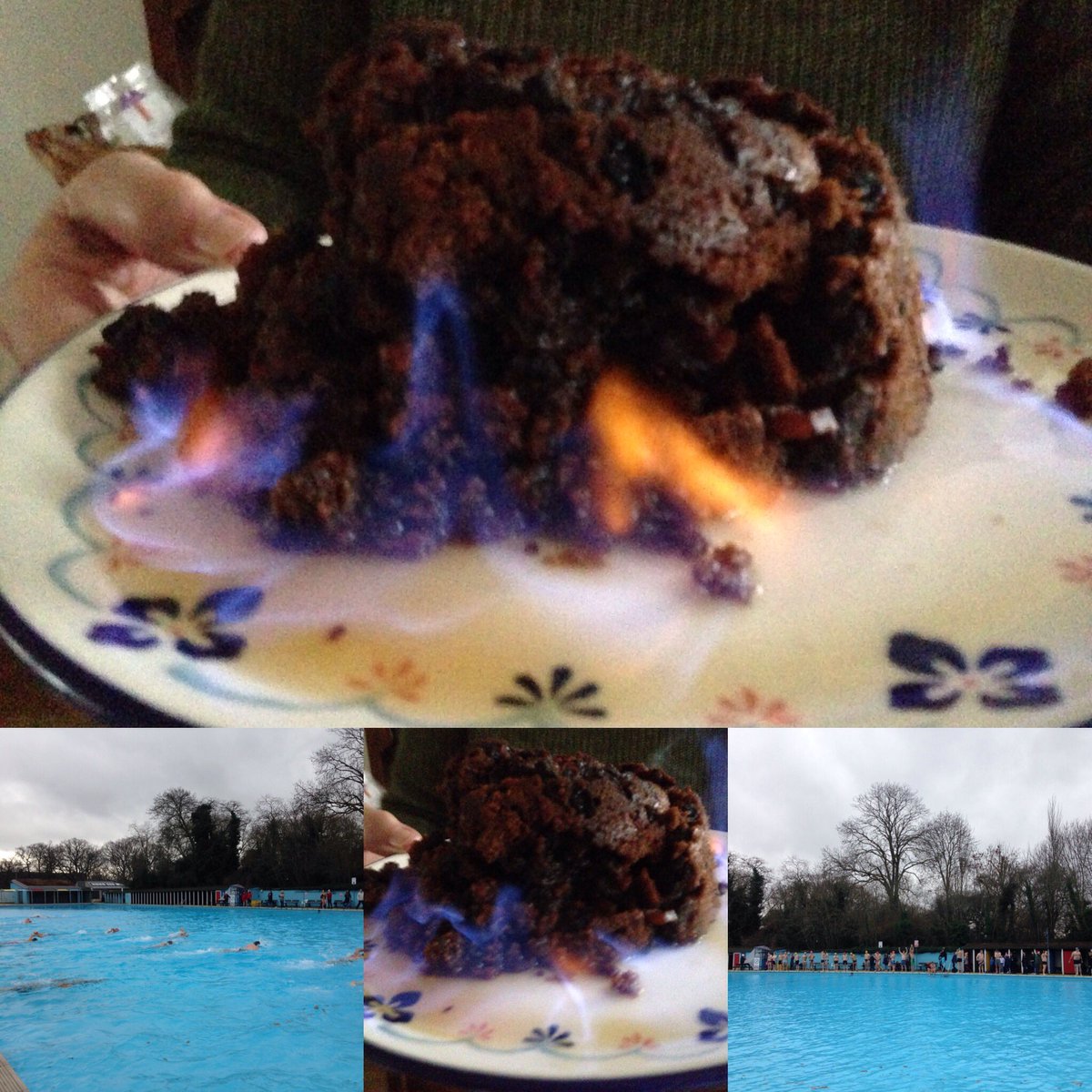 SwimCakeStudies's tweet photo. Merry Christmas International Institute for Swim Cake Studies Senior Fellows. Yes it's tough out there on the festive front line, but you can do it #pool #pudding #swimscience https://t.co/BhDgiIUI4H